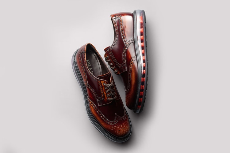 Prada 2012 秋冬 Levitate Wingtip 雕花尖翼氣墊皮鞋