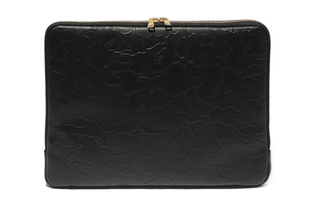 A Bathing Ape 2012 秋冬迷彩圖案皮革手提電腦袋