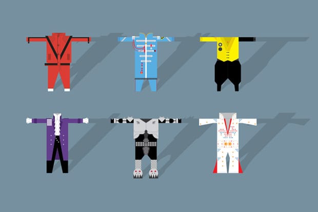 星加坡設計師 med ness 打造經典音樂人物服裝圖畫