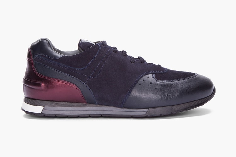 Neil Barrett 2012 秋季 Navy Suede Retro Runners 時尚設計運動鞋款