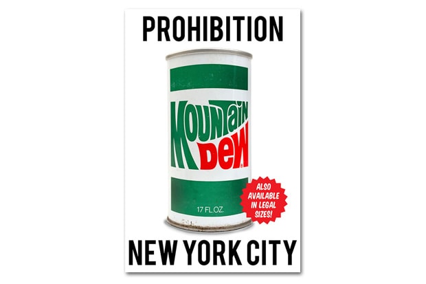 以藝術方式 Mountain Dew's Art 反對紐約市禁售 16oz 以上汽水議案