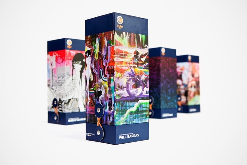 藝術家 Jasper Wong、 Will Barras、 Kozyndan 與 Gisele Scanlon 為啤酒商 Tiger Beer 設計 Artist Series 藝術啤酒玻璃杯