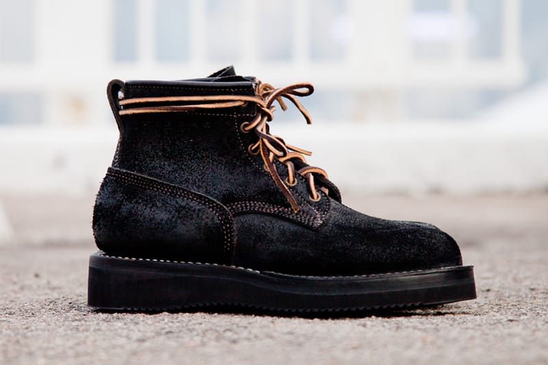 Viberg Black Oil Rough Out Bobcat 麂皮靴款