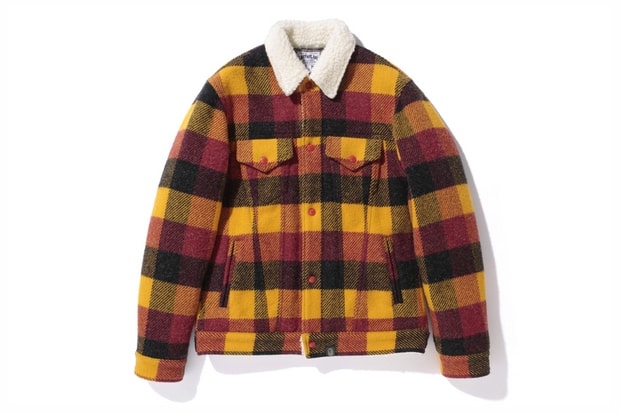 A Bathing Ape 2012 秋冬 BAPE BLOCK CHECK TWEED BOA JACKET