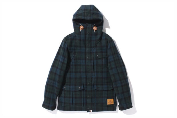 A Bathing Ape 2012 秋冬 BAPE TARTAN CHECK TWEED MOUNTAIN PARKA