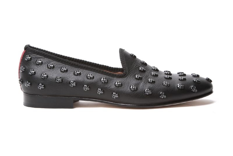 Del Toro 2012 冬季黑色金屬骷髏頭卯丁設計 Skull Studs Slipper