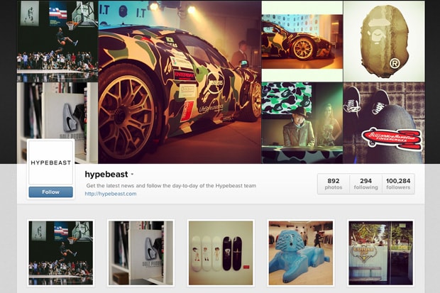 Hypebeast Instagram 官方網頁正式上線