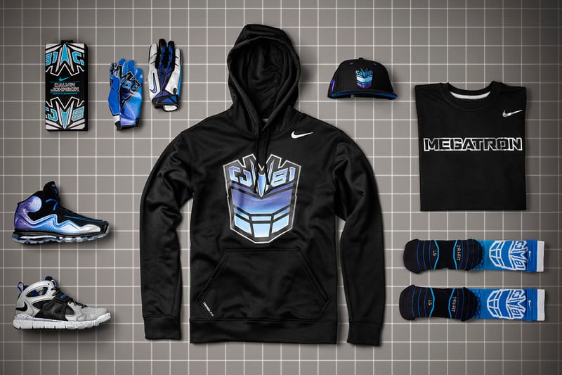 知名美式足球員 Calvin Johnson 與 Nike 聯手推出以 Megatron 為發想概念的 CJ81 聯名別注系列