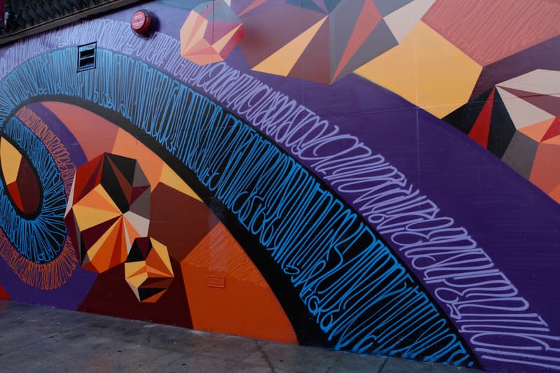 藝術家 MWM 與 JURNE 攜手在洛杉矶市中心街道上創作大型壁畫