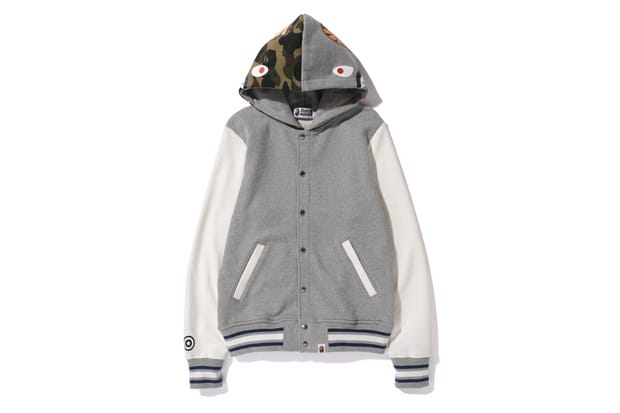A Bathing Ape 2013 年春季 SHARK SWEAT VARSITY HOODIE JACKET