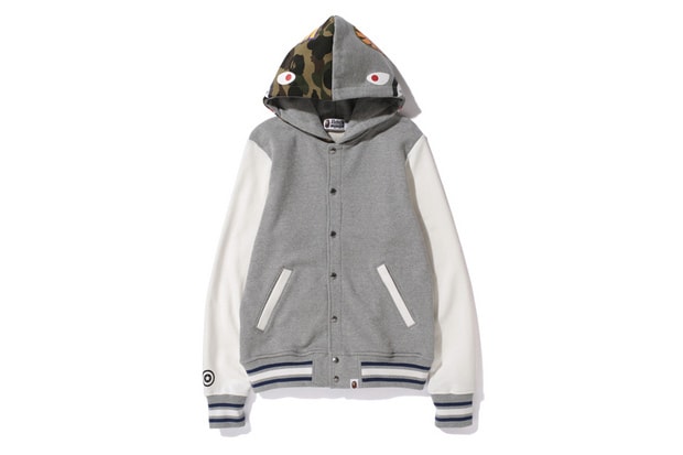 A Bathing Ape 2013 年春季 SHARK SWEAT VARSITY HOODIE JACKET