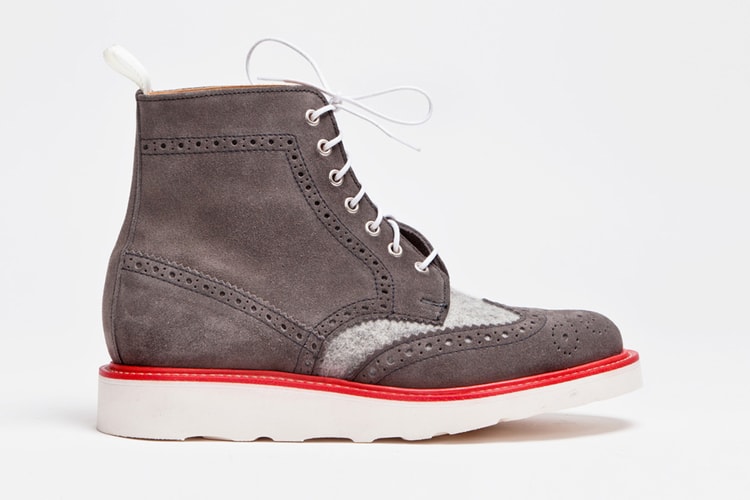 Trés Bien x Mark McNairy Wool & Suede Brogue Boots 聯名雕花靴款