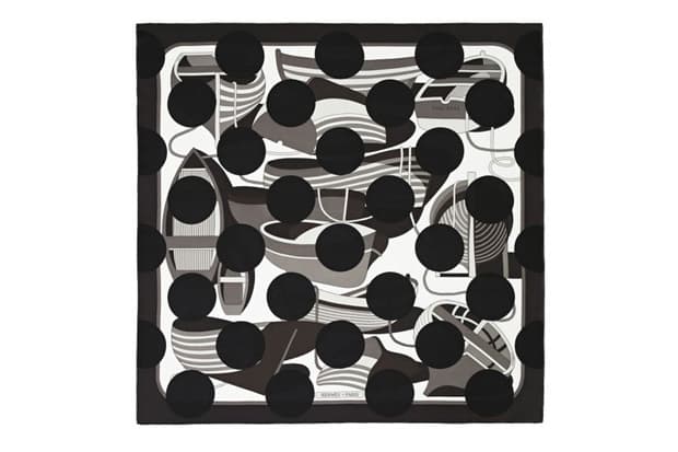 COMME des GARCONS x Hermes “Comme des Carres” Black and White Collection 別注聯乘絲巾系列