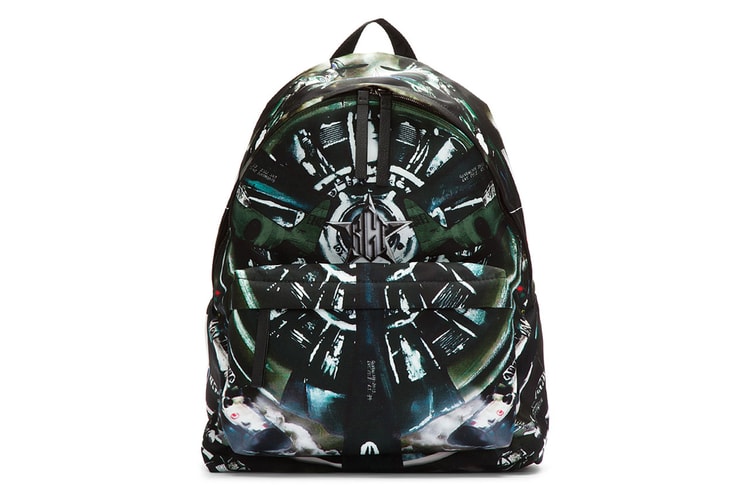Givenchy Black Leather Trimmed Airplane Print Backpack 背包