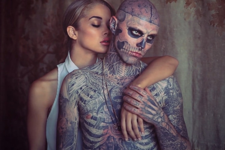 由攝影師 Matt Plunkett 操刀 Rick Genest 與 Jasmine Sanders 攜手演繹 “Beauty & the Beast” 造型特輯幕後拍攝花絮曝光