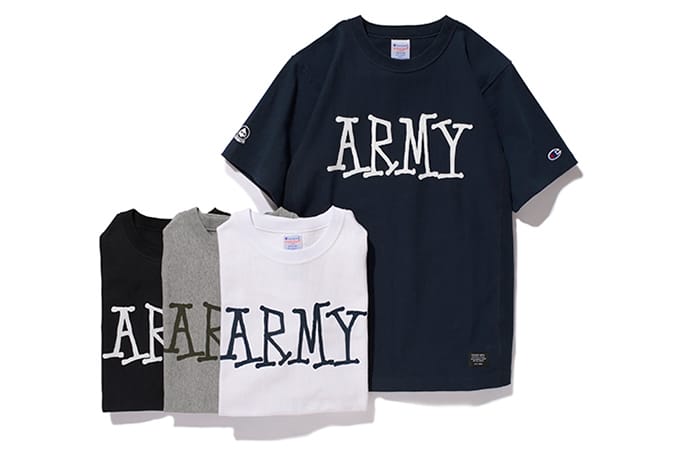 Stussy x Champion Reverse Weave Army Tee 聯名新作