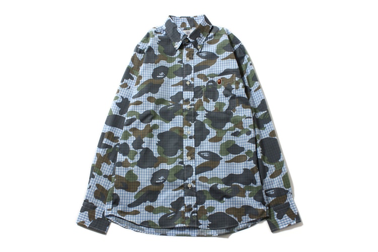 A Bathing Ape 2013 年春夏 CAMO X GINGHAM 格紋襯衫