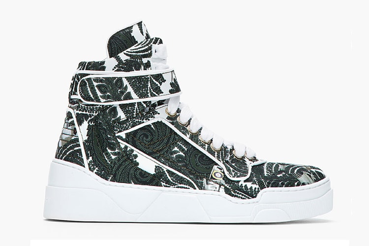 Givenchy Green Paisley Print High-Top Sneakers 高筒球鞋