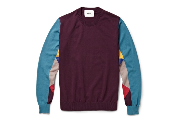 UNDERCOVER 2013 春夏 Panelled Cotton-Jersey Sweater 撞色針織衫