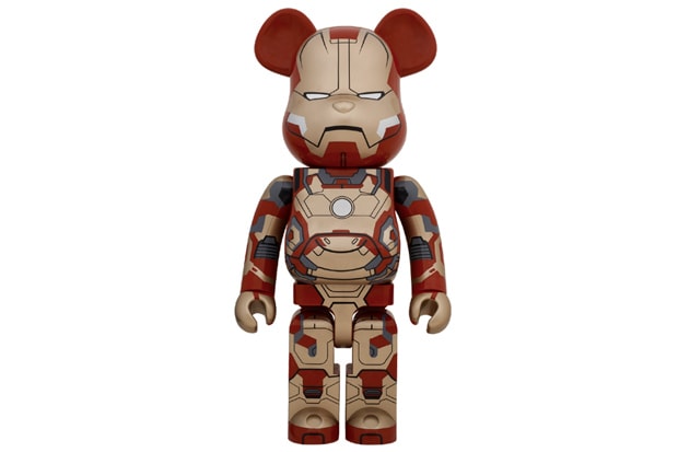 Iron Man 3 x Medicom Toy “Mark XLII” 400% & 1000% Bearbricks 玩偶