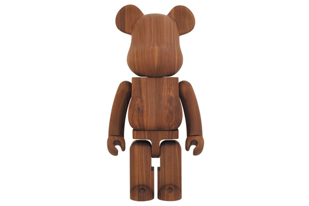 Karimoku x Medicom Toy Walnut 1000% Bearbrick 胡桃木製聯名玩偶