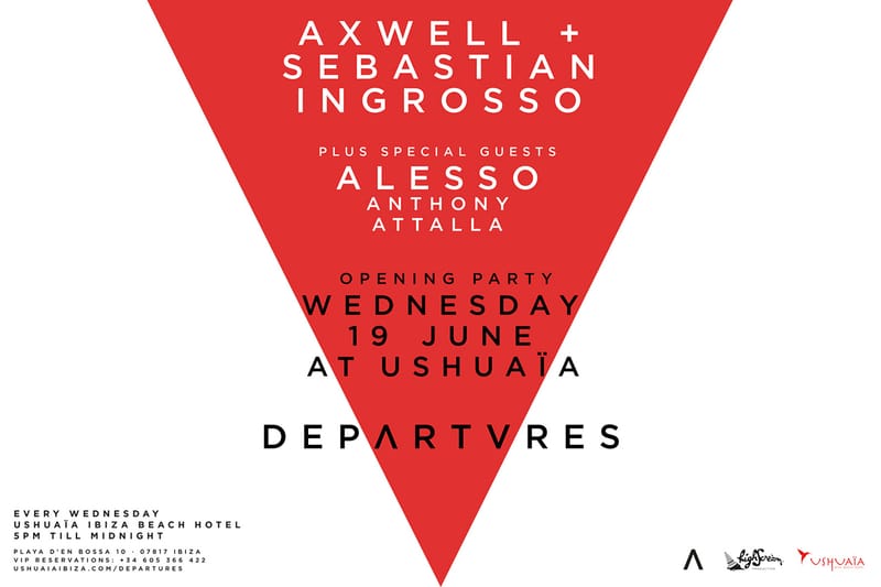 Axwell 與 Sebastian Ingrosso 最新企劃「Departures」降臨 Ibiza 