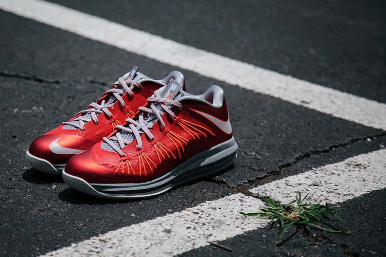 Nike Lebron X Low University Red/Pure Platinum 低筒球鞋
