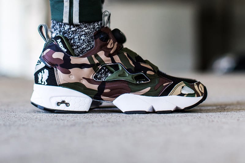 AAPE by A Bathing Ape x Reebok Pump Fury 聯名鞋款