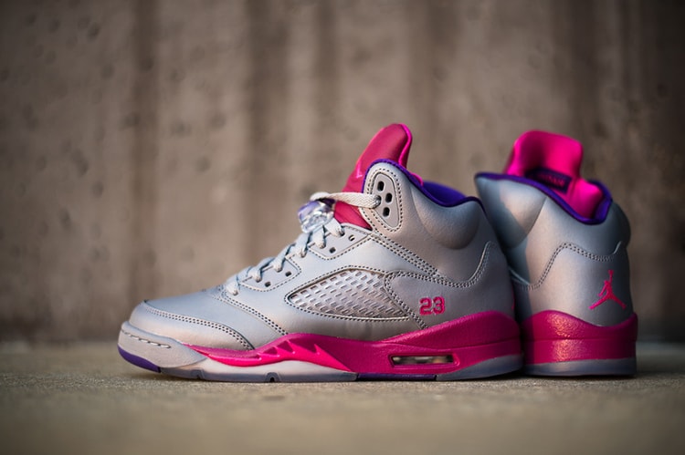 Air Jordan 5 Retro Women’s Cement/Pink-Raspberry 配色