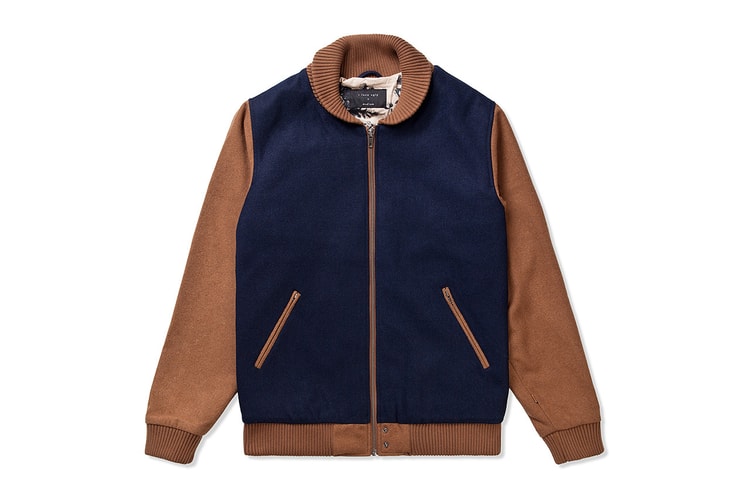 I Love Ugly Navy Two Tone Bomber 拼色羊毛夾克