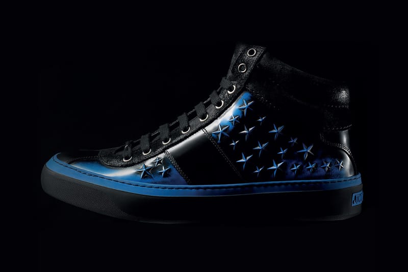 Jimmy Choo 2013 年秋冬季 Belgravia High Top Black/Blue 高幫運動鞋款