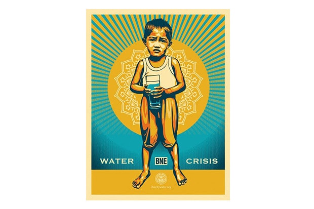 BNE 與 Shepard Fairey 攜手為慈善組織 charity: water 推出藝術作品