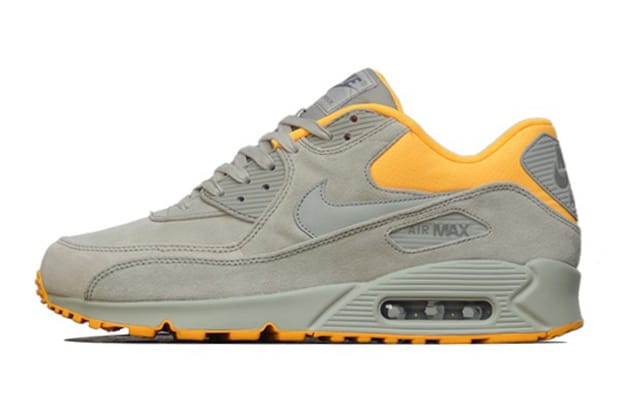 Nike Air Max 90 Premium Pale Grey/Laser Orange 配色