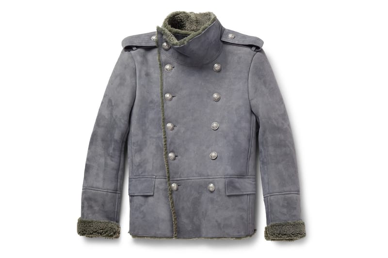 Balmain Shearling Peacoat 羊皮外套 