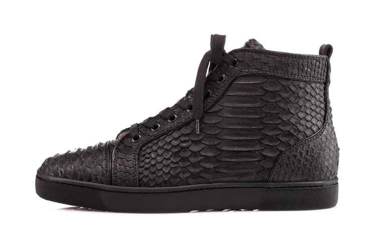 Christian Louboutin Louis Flat Matte Black Python 球鞋