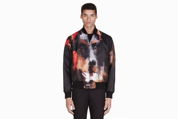 Givenchy Black Digital Doberman Print 飛行員夾克