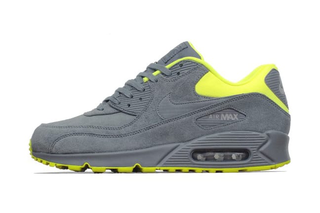 Nike Air Max 90 Premium Dark Grey/Volt-Medium Grey 配色