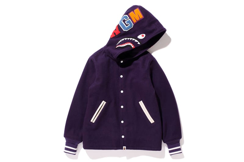 A Bathing Ape 2013 冬季 SHARK VARSITY JACKET 鯊魚棒球夾克