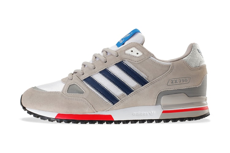 adidas Originals ZX 750 Chrome/Running White/Dark Slate 配色