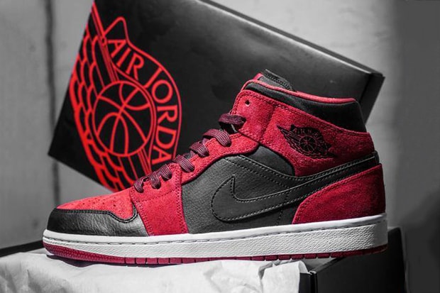 Air Jordan 1 Mid 紅黑配色