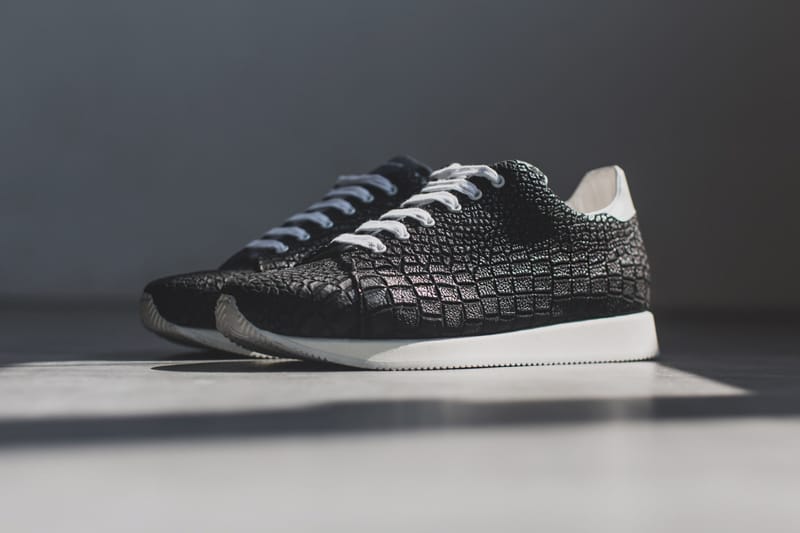 KRISVANASSCHE 2014 春夏 Black Crocodile Pattern Low Sneakers 球鞋