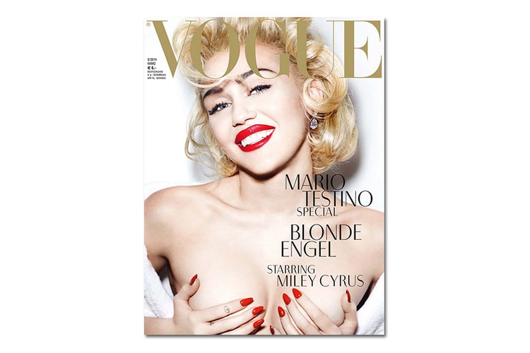Mario Testino 掌鏡爲 Miley Cyrus 拍攝《Vogue Germany》三月刊封面