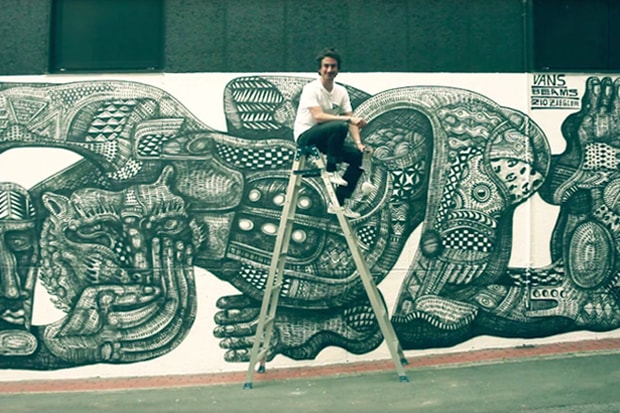 Zio Ziegler x Vans x BEAMS 原宿店外牆塗鴉設計過程曝光