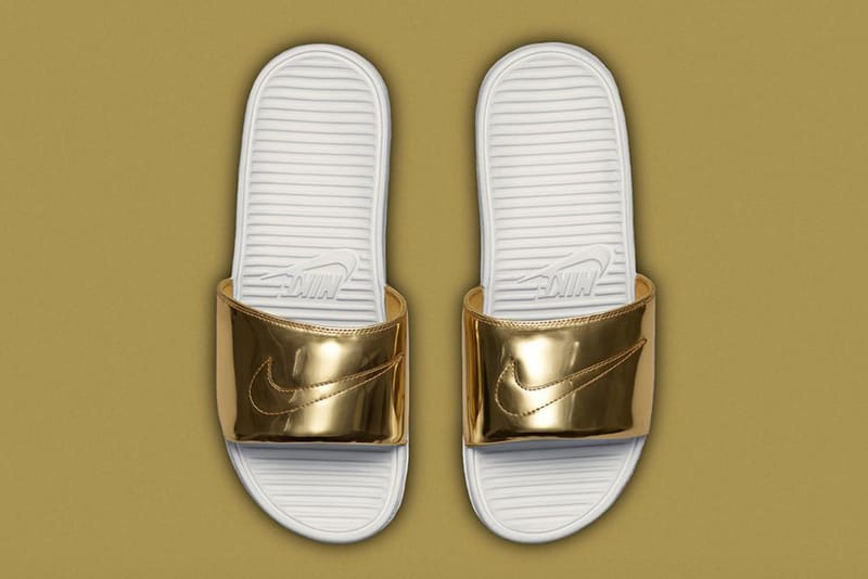 Nike Benassi Solarsoft Slide SP「Liquid Metal」拖鞋系列