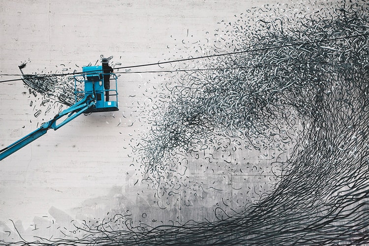 DALeast 為 Forest For The Trees 藝術企劃創作全新壁畫「Persistent Parabola」