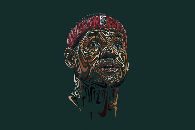 Andy Gellenberg 運用 Nike Swoosh 打造 Paul Rodriguez, Lebron James 與 Tiger Woods 形象插畫