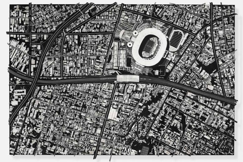 Damien Hirst 藝術作品系列「Black Scalpel Cityscapes」