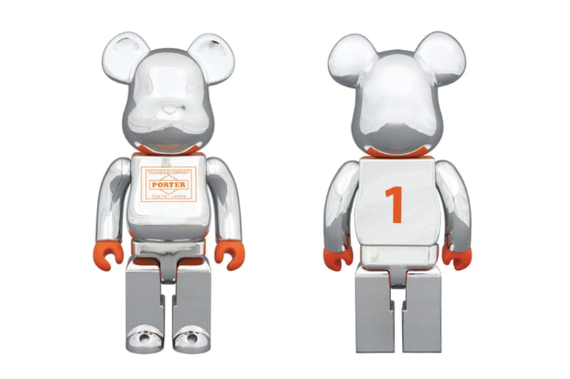 Porter x Medicom Toy Silver-Plated 400% Bearbrick 聯名玩偶