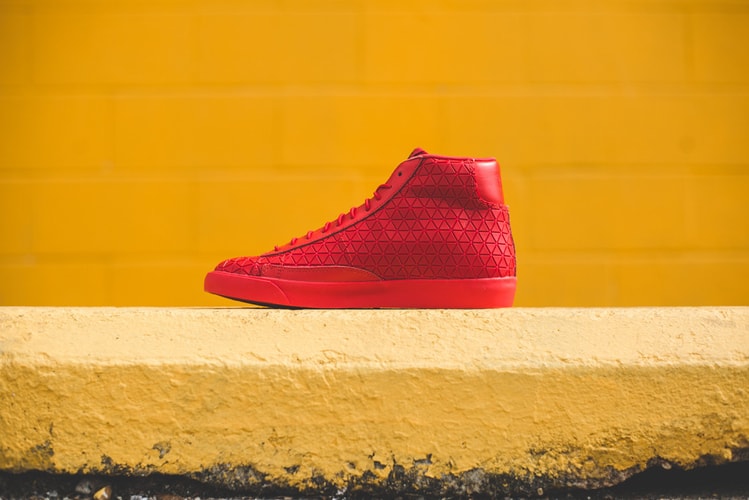 細覽 Nike Blazer Mid Metric 全紅配色設計