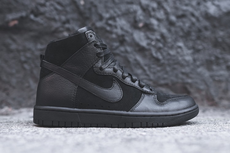 Nike Dunk Lux High Sherpa「Triple Black」配色